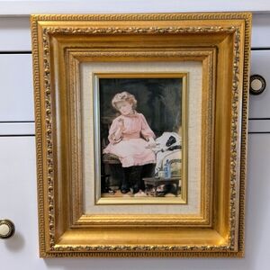 Framed Vintage Charles Burton Barber Print